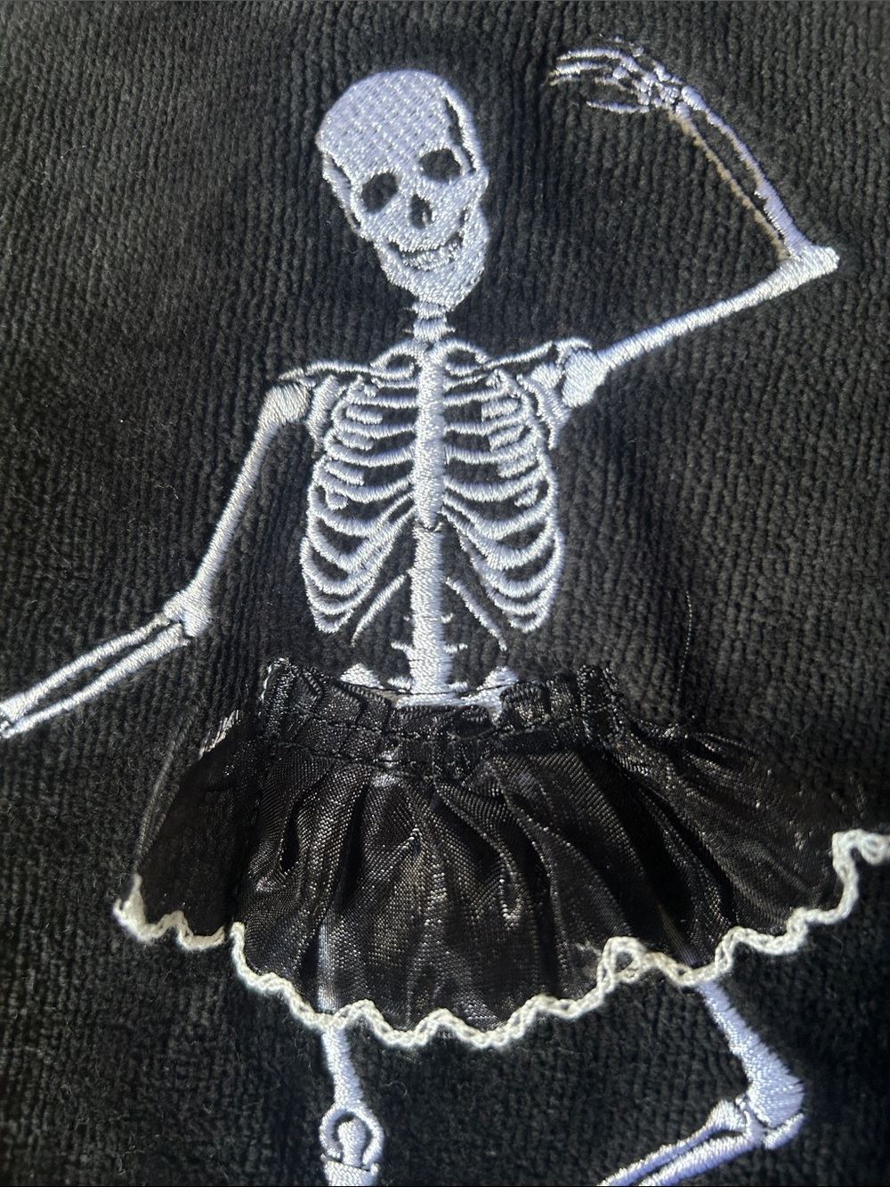 NWT Black Skeleton Ballerina Hand Towels- Envogue - Picture 2 of 3